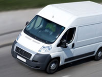 image of a van on the move